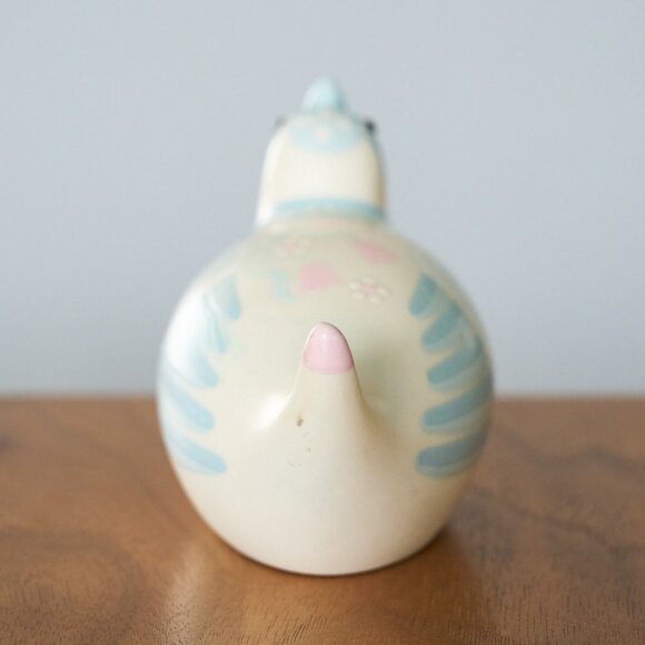 Vtg STONELITE Bird Figurine Professor Bessi Giuseppi Hand Painted Floral Italy - Picture 6 of 8